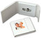 Hochwertiges Leder USB-Case/Album mit USB-Fach mit Sichtfenster für persönliches Coverbild – Ideal zur Aufbewahrung von Hochzeitsfotos & digitalen Erinnerungen (Weiss)