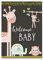 Nastami Glückwunschkarte zur Geburt für Junge und Mädchen - DIN A6 - Baby Grußkarte Postkarte (Welcome Baby dunkel)