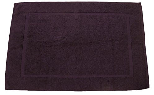 Lanudo® Luxus Badematte 900g/m² Pure Line 60x90 mit Bordüre. 100% feinste Frottier Baumwolle in höchster Qualität, Bad-Teppich, Bad-Vorleger, Frottee Violett