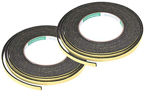 sourcing map 2 Stück Dichtungsschaumband 8mm breit 2mm dick 5m/16,4ft lang selbstklebender EVA-Dichtungsstreifen für Fenstertürisolierung