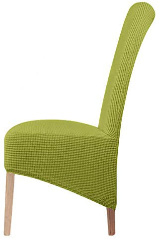 LANSHENG Stretch XL Stuhlhussen für Esszimmerstühle 2/4/6 Pcs Stuhl Schutzbezug, elastische Stuhl Protector Sitzbezüge für Esszimmer Hochzeitsbankett Party Dekoration (Grün,2 pcs)