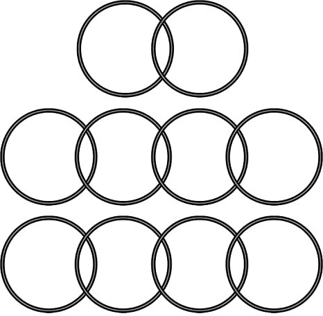 Othmro Joints Toriques Universels - Lot de 10 en Caoutchouc et Nitrile, pour Porte, Fenêtre, Roulement, Pompe