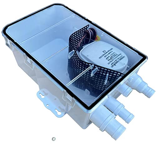 OASIS MARINE Boat Marine Shower Sump Pump Drain Kit System - 12v - 750 GPH - Multi-Port