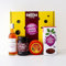Cheese Gift Box for Her with Rosé. A Delicious Gift Hamper Packed With Cheese, Biscuits, Mini Chutney Jar And Rosé Wine. The Chuckling Cheese Company.