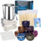 JEMESI Kit de Fabrication de Bougies, DIY Kit Bougies pour Débutants, 500g Cire d'abeille, 50 mèches de Bougie,1 Pot de Fabrication, 8 boîtes de Pots, 1 cuillère, 2 Supports et Manuel