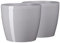 Tymar Blumentopf, 2er-Pack, Pflanzentopf aus Kunststoff, Moderne, Runde Form (Grau, ø 30 cm)