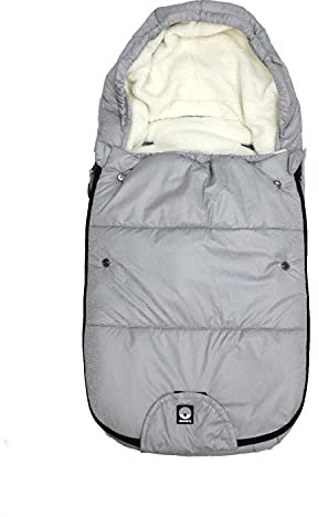 Dooky Fußsack für Kinderwagen, Autositz oder Buggy (universalpassend, wasser- & windabweisend, Doppelreißverschluss, 3- und 5-Punkt-Gurte, Größe: 0-9 Monate (70x40x8cm)), Silver Sky
