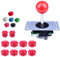 Corredi di joystick del controller del gioco arcade, pulsanti arcade del joystick del gioco zero dell'ABS per PC Windows MAME Pi (nero)