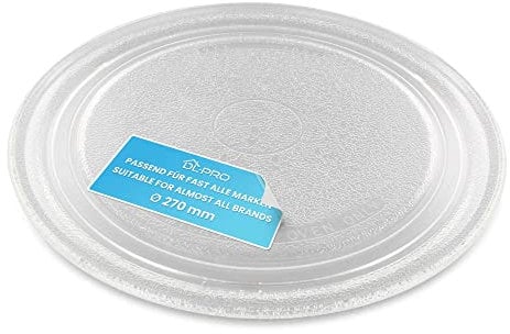 DL-pro Plato giratorio universal de 27cm para microondas plato de cristal redondo con diametro de 270mm