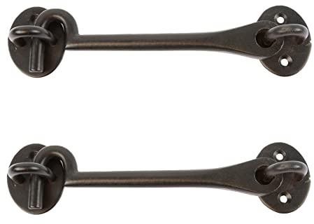 Hammer and Tongs Rustikaler Kabinenhaken Und Auge - W165mm - Schwarz - Pack Von 2