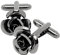 Jonwo Boutons de Manchette en Forme de Rose pour Femme et Unisexe - Avec Boîte Cadeau - Pour Mariage, Anniversaire - 0.63 Inch, Laiton, Sans Gemme