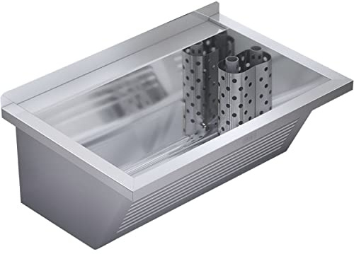 Franke CA210/2N Wand-Ausgussbecken Abfluss Waschbecken Ablauf rechts Edelstahl hochglanzpoliert