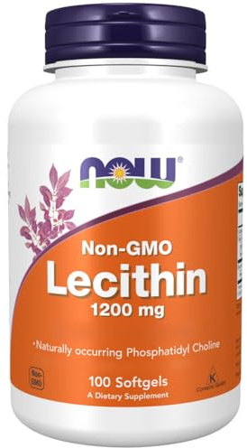 Now Foods, Lecithin (SOYA Lecithin), 1.200mg, High Dose, 100 Softgels, Lab-Tested, Gluten Free, Non-GMO