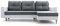 MOEBLO Ecksofa Carl – Ottomane Links und rechts montierbar, Couch für Wohnzimmer, Schlafsofa Sofagarnitur Sofa Eckcouch L-Form Wohnlandschaft, mit Bettkasten und Schlaffunktion Grau + Weiß Kunstleder