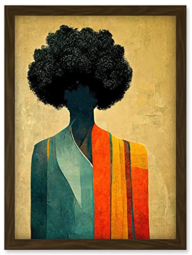 Doppelganger33 LTD Modern Abstract African Tribal Art Artwork Framed Wall Art Print A4