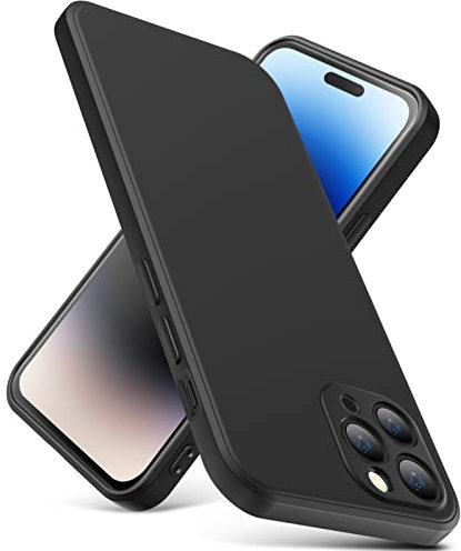 YSLBWLE Compatible with iPhone 13 Pro Max Case, Thin Liquid Silicone Case,Shockproof,Slim Thin Phone Case for iPhone 13 Pro Max, Full Body Screen Camera Protective Cover-Black 2-IP13PM-01