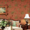 SAIMEYI Amerikanische BlumengrafikTapete.klassische Landhaus-Vintage-Tapete Für Wohnzimmer, Schlafzimmer, TV-Hintergrund (Rot)