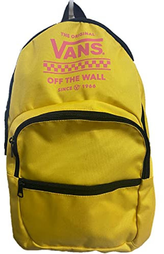 Vans Ranged 2 Sac à dos jaune soufre rose graphique Off The Wall poches pour ordinateur portable université cartable voyage décontracté ordinateur portable, jaune, M