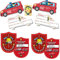 HHO Feuerwehr-Party-Spar-Set - 6 Einladungen + 6 Feuerwehrausweise (# Sparset 3)