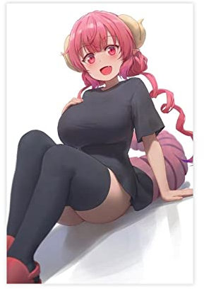 FISH DRAGATE Anime-Poster, Motiv: Miss Kobayashi's Dragon Maid, Anime-Poster, Schlafzimmer-Dekor, Sportlandschaft, Büro, Raumdekoration, Geschenk, ungerahmt, 30 x 45 cm