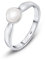 Amberta Frauen 925 Sterling Silber Süßwasser Perlen Ring: Silberringe mit Perle Größe R