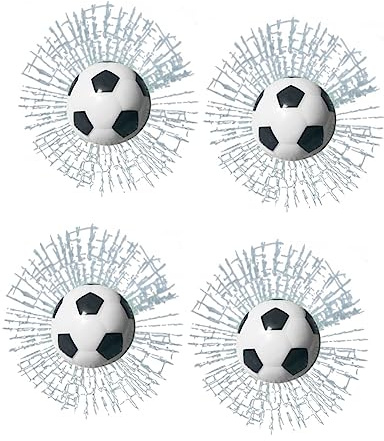 Toyvian 4pcs Custom Car Stickers Ball Car Decals Window Decal Decorative Auto Stickers Self-Adhesive No Fading Decorations