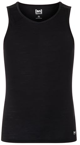 super.natural M SIERRA140 Tank Top - Atmungsaktives Merino Unterhemd Herren, Geruchsabweisend & schnelltrocknend, Sommer Funktionsunterwäsche für Sport & Alltag