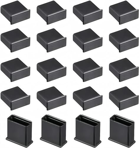 Boxonly 20Pcs Black PE USB 2.0 Port Anti-Dust Stopper Cap Cover for USB, Charging Cable, Data Cable