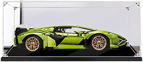 Acryl Vitrine Kompatibel Mit Lego 42115 Technic Lamborghini Sián FKP 37 Rennwagen, Staubdichte Display Case Schaukasten Showcase für Lego 42115 - Ohne Modell Kit (Typ 1)