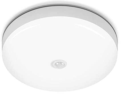Deckenleuchte mit Bewegungsmelder, 12 W, LED, Energiesparend, für Küche, Schlafzimmer, Badezimmer, Flur, mit Induktionsstart, Augenschutz-Design (12W)