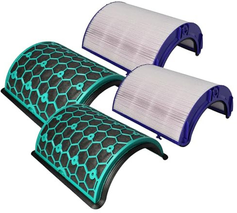 vhbw 2-teiliges Filter-Set Ersatz für Dyson 970341-01, 969048-03 für Luftreiniger - HEPA-Filter, Aktivkohlefilter