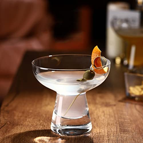 Aintap Copas de Margarita de Cristal Transparente - Elegante cristalería de cóctel de 6.1 oz para Bebidas, Vino y Postres - Versátil y Elegante (1 Paquete)