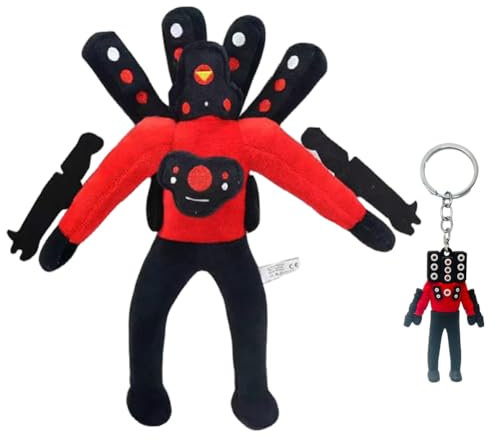 Toilet Peluches & Llavero,30cm Titan Lautsprecher Peluche,Toilet Series Stuffed Plush,Toilet Game Doll,Divertido Lindo Peluche,Toilet Llavero de Dibujos Animados,para los Fans de los Juegos