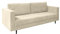 Ares Meble Cord Sofa mit Schlaffunktion 232x98 cm - Wohnzimmer Couch - 2er Sofa Bett - Rückenkissen Sofa mit Bettkasten - Samt Schlafsofa 2 Sitzer - Schlafcouch Ausziehbar - Klappcouch Beige