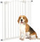 PawHut Pressure Fit Dog Stair Gate No Drilling Safety Gate Auto Close for Doorways, Hallways, 74-87cm Adjustable, 78cm Tall, White