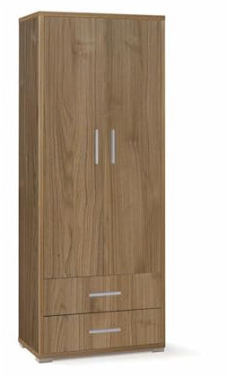MONDO VIRO Schuhschrank 2 Türen Organized 4 Einlegeböden 71x41 cm 182h (Nussbaum stelvio)