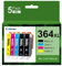 Coloran 364XL Patrone Kompatibel für HP 364 Druckerpatronen für HP Photosmart 5520 druckerpatronen 5510 5515 5524 6510 6520 7510 7520 Deskjet 3070A 3520 Officejet 4620 4622 (5er-Pack)