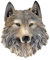 SHZMJL Tierkopf Wanddekoration, Faux Taxidermie, Wolf Wandkunst, Bär Wanddekoration, Bär Wandkunst, Tierkopf Wandhalterung (Wolf)