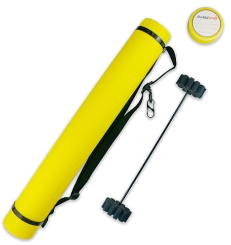 BOWSOUL Arrow Tube Case Adjustable and Extendable Archery Arrow Holder Archery Quivers for Hunting, Target Shooting-Protective EVA Foam Arrow Insert Included (Yellow Tube with Insert)