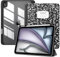 TiMOVO Case for iPad Air 11 Inch (M3/M2-2025/2024) with Pencil Holder, iPad Air 5th/4th Generation Case (2022/2020) 10.9 Inch, Slim Protective Cover with Clear Back, Auto Wake/Sleep, Black Notebook