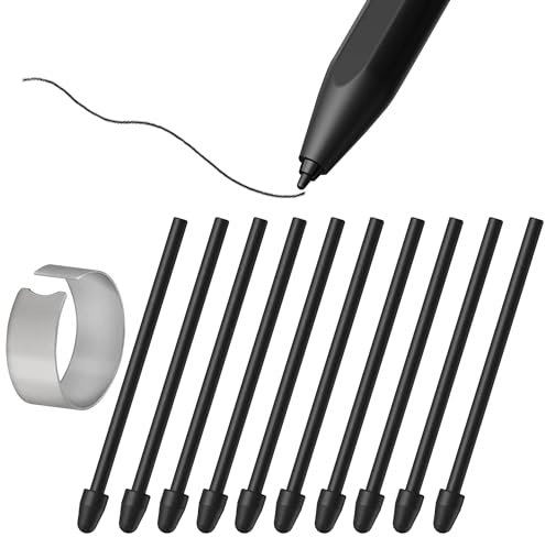 10X Puntas de Repuesto para Remarkable 1/2/Marker/Marker Plus & Boox Pen2 Pro/Boox Pen Plus/Boox Triangle Pen/BOOX Wacom Penna, Boox MAX/Note/Nova/Go/Tab Ultra&Mini Serie, Negro