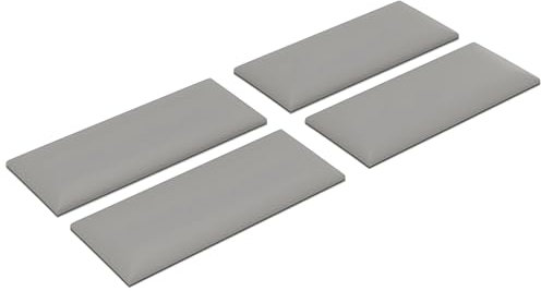 Mondo Viro Gepolsterte Wandpaneel-Set Mamo Wall Schlafzimmer Verkleidung (Hellgrau, 75cm)