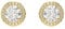 Swarovski Una Angelic Ohrstecker, Vergoldete Ohrringe mit Strahlenden Swarovski Kristallen im Rundschliff