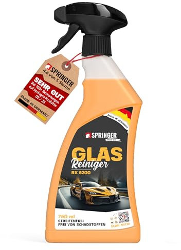 SPRINGER RX5200 - - Auto Glasreiniger 750 ml - - Made in Germany - - Profi KFZ Scheibenreiniger hochdosiert - - 100% streifenfreier Fensterreiniger - - Wirksamer Reiniger für Auto-Scheiben