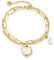 SpetngSake Armband Damen Gold,Verstellbar Armbänder Gold,Bracelet Gold Schmuck Damen,Gold Armband Damen Wasserfest,Charm Goldenes Armbänder Damen,Kette Armkette mit Herz Anhänger,für Frauen Mädchen