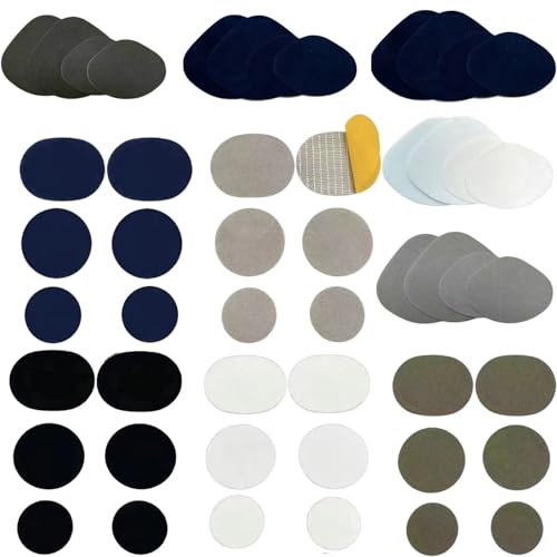50 Stück Self-Adhesive Repair Patches Selbstklebend Reparatur Flicken Schuh Reparatur Patch Kit Schuh Fersen Reparatur Für Turnschuhe Kleidung,Sneaker, Schuhloch Reparatur,High Heels(5 Farben).