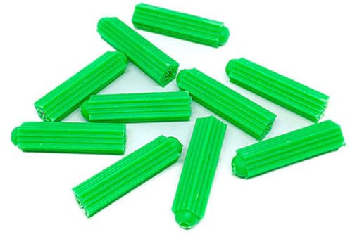 M8 Lot de 200 chevilles à clouer en plastique antidérapantes pour fixation à percussion Vert