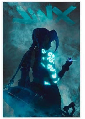 bnyesa Jinx Illustrationsposter, Leinwand-Poster, Schlafzimmer, Dekoration, Landschaft, Büro, Raumdekoration, Geschenk, 30 x 45 cm