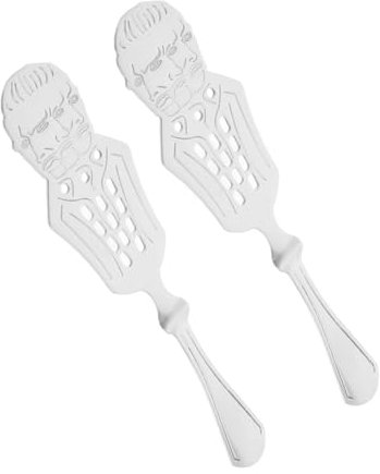 KOCKSHION Premium Absinthe Spoons Set of 2 Stainless Steel Mesh Filter Spoons for Sifting Sugar