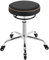 WOLTU Rollhocker höhenverstellbar, Bürohocker 360° drehbar, Drehhocker mit Rollen, runder Hocker Arbeitshocker für Büro, Salon und Spa, Kunstleder, Schwarz